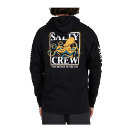 Salty Crew Ink Slinger Hood Pullover Fleece Black