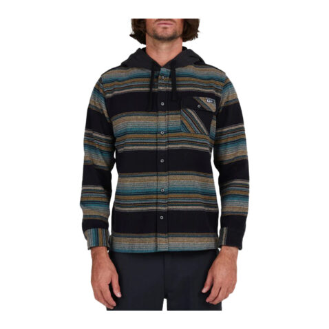 Salty Crew Outskirts Flannel Long Sleeve Black