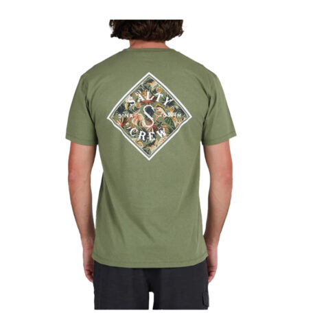 Salty Crew Tippet Shores Premium Short Sleeve T-Shirt Sage Green - Image 2