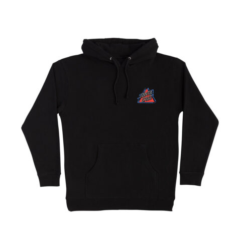 Santa Cruz Split Not A Dot Pullover Hooded Heavyweight Sweatshirt Hoodie Black