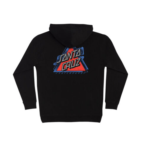 Santa Cruz Split Not A Dot Pullover Hooded Heavyweight Sweatshirt Hoodie Black