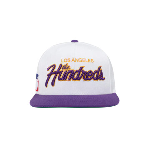 The Hundreds Team 2 Snapback Hat White Purple - Image 2