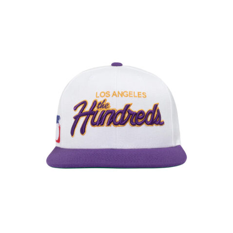 The Hundreds Team 2 Snapback Hat White Purple