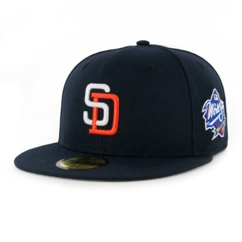 New Era 59Fifty San Diego Padres 1998 World Series Fitted Hat Dark Navy