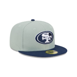 New Era 59Fifty San Francisco 49ers Color Pack Fitted Hat Light Mint Green Dark Navy