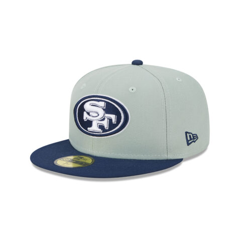 New Era 59Fifty San Francisco 49ers Color Pack Fitted Hat Light Mint Green Dark Navy