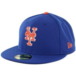 New Era 59Fifty New York Mets Alternate 1 On Field Fitted Hat Blue