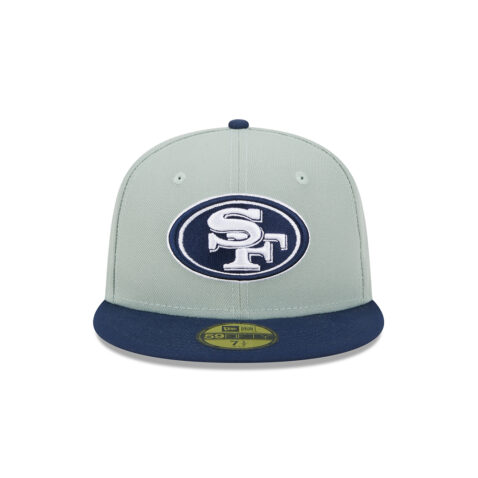 New Era 59Fifty San Francisco 49ers Color Pack Fitted Hat Light Mint Green Dark Navy