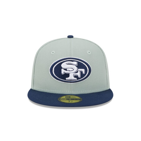 New Era 59Fifty San Francisco 49ers Color Pack Fitted Hat Light Mint Green Dark Navy - Image 3