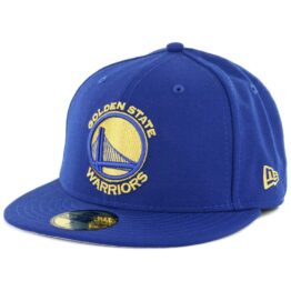 New Era 59Fifty Golden State Warriors Classic Wool Fitted Hat Royal Blue