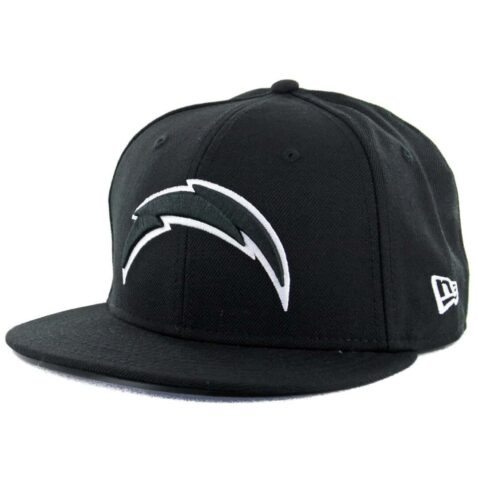 New Era 59Fifty San Diego Chargers Black White Fitted Hat