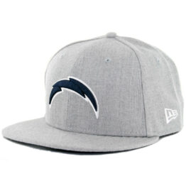 New Era 59Fifty San Diego Chargers Heather Grey Dark Navy White Fitted Hat