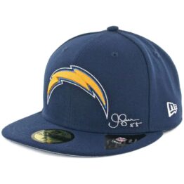 New Era 59Fifty San Diego Chargers Data Turn Seau # 55 Fitted Hat Navy