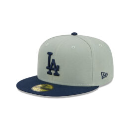 New Era 59Fifty Los Angeles Dodgers Color Pack Fitted Hat Light Mint Green Dark Navy