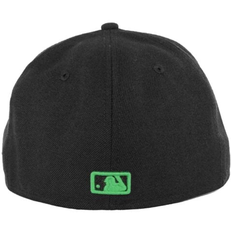 New Era 59Fifty San Diego Padres Fitted Hat Black Black Kelly Green - Image 2