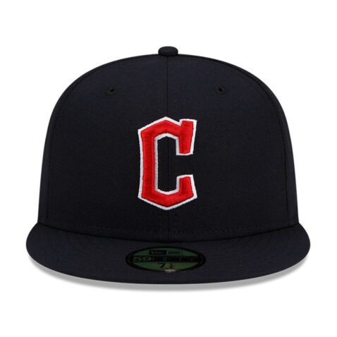 New Era 59Fifty Cleveland Guardians Road 2024  Authentic Collection Fitted Hat Dark Navy