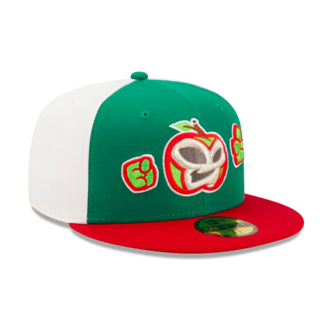 New Era 59Fifty Fort Wayne Tin Caps Manzanas Luchadoras Copa de la Diversion Fitted Hat Green Red New Era 59Fifty Fort Wayne Tin Caps Manzanas Luchadoras Copa de la Diversion Fitted Hat Green Red