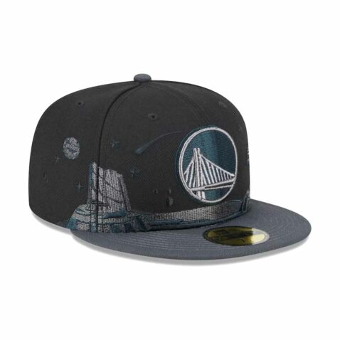 New Era 59Fifty Golden State Warriors Planetary Fitted Hat Black