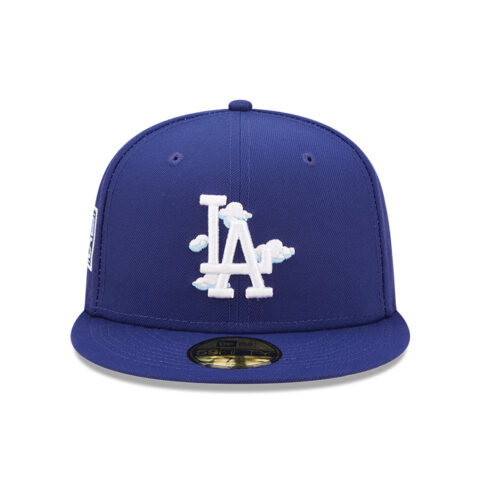 New Era 59Fifty Los Angeles Dodgers Comic Cloud Fitted Hat Dark Royal