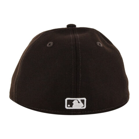 New Era 59Fifty Low Profile San Diego Padres Game Friar Burnt Wood Brown Gold Fitted Hat - Image 4