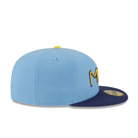 New Era 59Fifty Milwaukee Brewers City Connect Fitted Hat Light Blue - Image 6