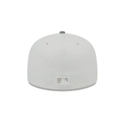 New Era 59Fifty Milwaukee Brewers Cooperstown Outerspace Moon Fitted Hat Sandy Linen Storm Grey Gray