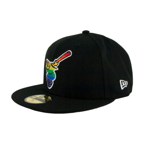 New Era 59Fifty San Diego Padres Friar Pride Black Rainbow Fitted Hat