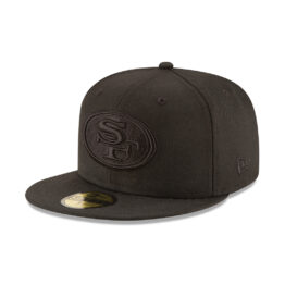 New Era 59Fifty San Francisco 49ers NFL League Basic Fitted Hat Black On Black Blackout