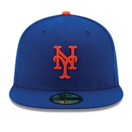 New Era 59Fifty New York Mets Game Authentic Collection On Field Fitted Hat Royal Blue Orange