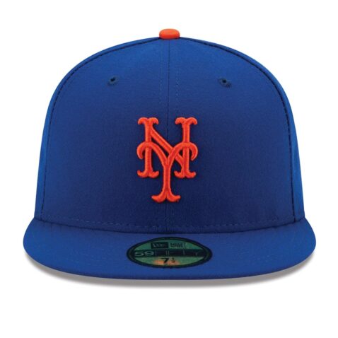 New Era 59Fifty New York Mets Game On Field Fitted Hat Royal Blue Orange