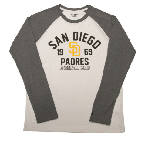 New Era San Diego Padres Long Sleeve T-Shirt White-Grey New Era San Diego Padres Long Sleeve T-Shirt White-Grey