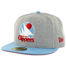 New Era 59Fifty San Diego Clippers Two Tone Heather Grey, Red, Sky Blue Fitted Hat