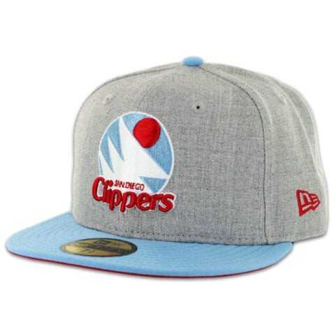 New Era 59Fifty San Diego Clippers Two Tone Heather Grey, Red, Sky Blue Fitted Hat