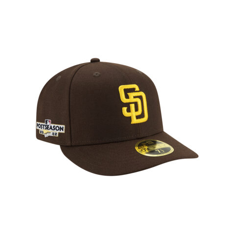 New Era 59Fifty Low Profile San Diego Padres 2022 Post Season Side Patch On Field Game Fitted Hat