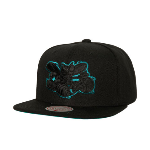 Mitchell & Ness Charlotte Hornets TC Bottoms Adjustable Snapback Hat Black