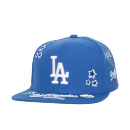 Mitchell & Ness Los Angeles Dodgers All Out Adjustable Snapback Hat Dark Royal Blue