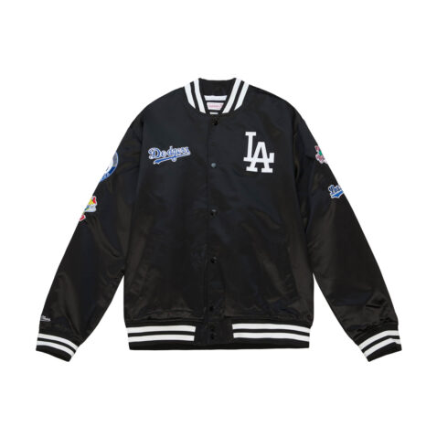 Mitchell & Ness Los Angeles Dodgers City Collection Lightweight Satin Jacket Black Mitchell & Ness Los Angeles Dodgers City Collection Lightweight Satin Jacket Black