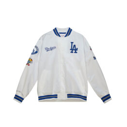 Mitchell & Ness Los Angeles Dodgers City Collection Lightweight Satin Jacket White