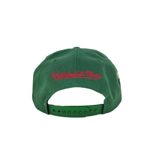 Mitchell & Ness Seattle Supersonics All Out Adjustable Snapback Hat Green - Image 2