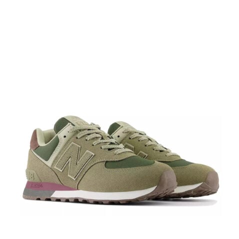 New Balance 574 Shoe Olive Green Bone