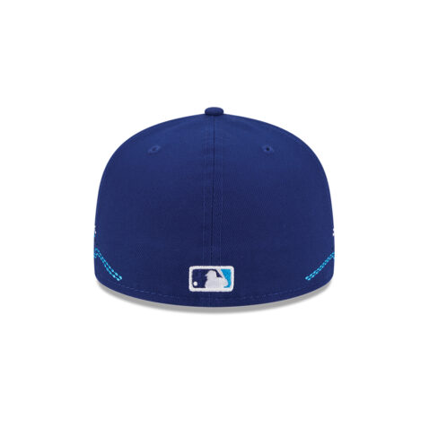 New Era 59Fifty Los Angeles Dodgers Tonal Wave Fitted Hat Dark Royal Blue