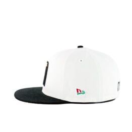 New Era 59Fifty Mexico Baseball 2023 Two Tone Fitted Hat Chrome White Metallic Gold Black