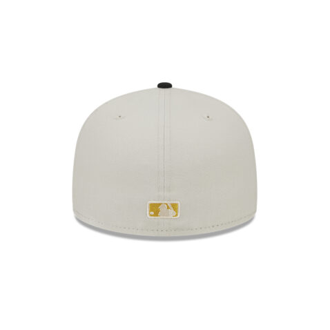 New Era 59Fifty San Francisco Giants Two-Tone Stone Fitted Hat Metallic Gold Black - Image 6
