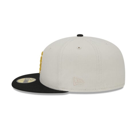 New Era 59Fifty San Francisco Giants Two-Tone Stone Fitted Hat Metallic Gold Black - Image 2