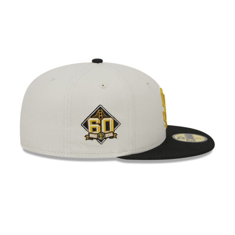 New Era 59Fifty San Francisco Giants Two-Tone Stone Fitted Hat Metallic Gold Black - Image 5
