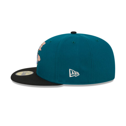 New Era 59Fifty Seattle Mariners Cloud Spiral Fitted Hat Midnight Green Black - Image 2