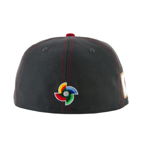 New Era 59Fifty World Baseball Classic 2023 Japan On Field Fitted Hat Graphite Red - Image 6