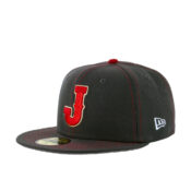 New-Era-59Fifty-World-Baseball-Classic-2023-Japan-On-Field-Fitted-Hat-Graphite-Red-Left-Front.jpg