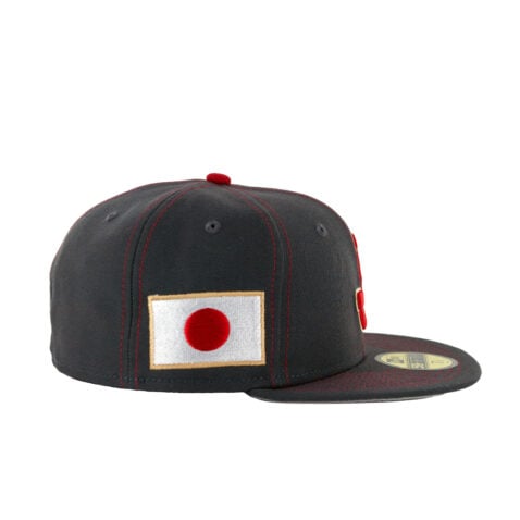 New Era 59Fifty World Baseball Classic 2023 Japan On Field Fitted Hat Graphite Red - Image 2