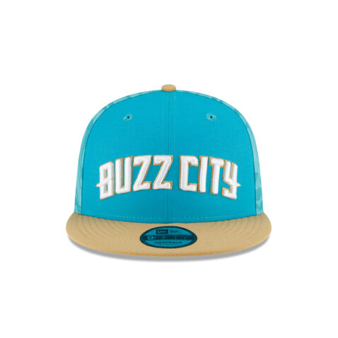 New Era 9Fifty Charlotte Hornets City Edition Adjustable Snapback Hat Blue Tan